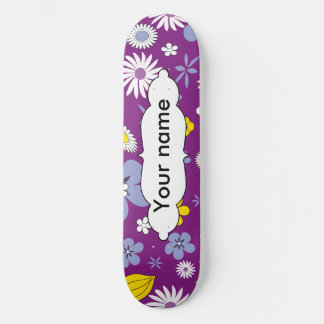 Seamless blommönster mini skateboard bräda 18,5 cm