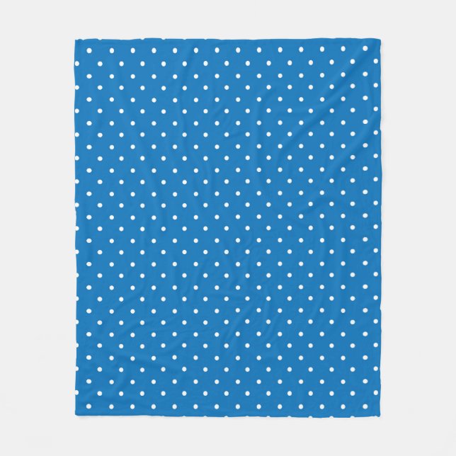 Seamless blue background polka dot pattern  fleecefilt (Framsidan)