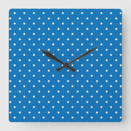 Seamless blue background polka dot pattern  fyrkantig klocka