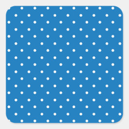 Seamless blue background polka dot pattern  fyrkantigt klistermärke