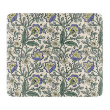 Seamless blue, yellow, and white floral pattern 