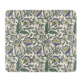 Seamless blue, yellow, and white floral pattern 