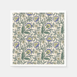 Seamless blue, yellow, and white floral pattern  pappersservett