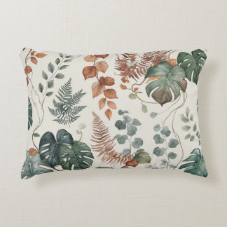 Seamless boho botanical pattern Flowers Prydnadskudde