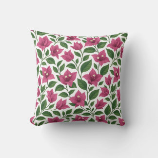 Seamless Bougainvillea Floral Pattern Kudde