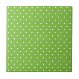 Seamless  bright lime polka dot pattern  kakelplatta