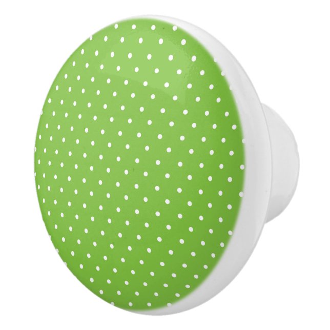 Seamless  bright lime polka dot pattern  knopp (Höger)