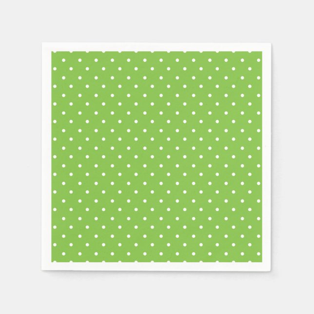 Seamless  bright lime polka dot pattern  pappersservett (Framsidan)
