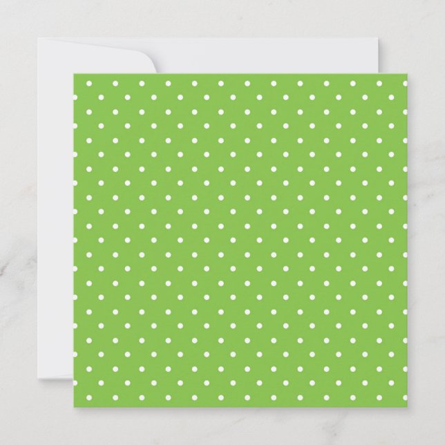 Seamless  bright lime polka dot pattern  tack kort (Framsida)