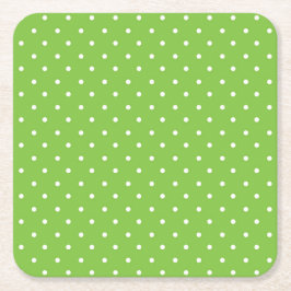 Seamless  bright lime polka dot pattern  underlägg papper kvadrat