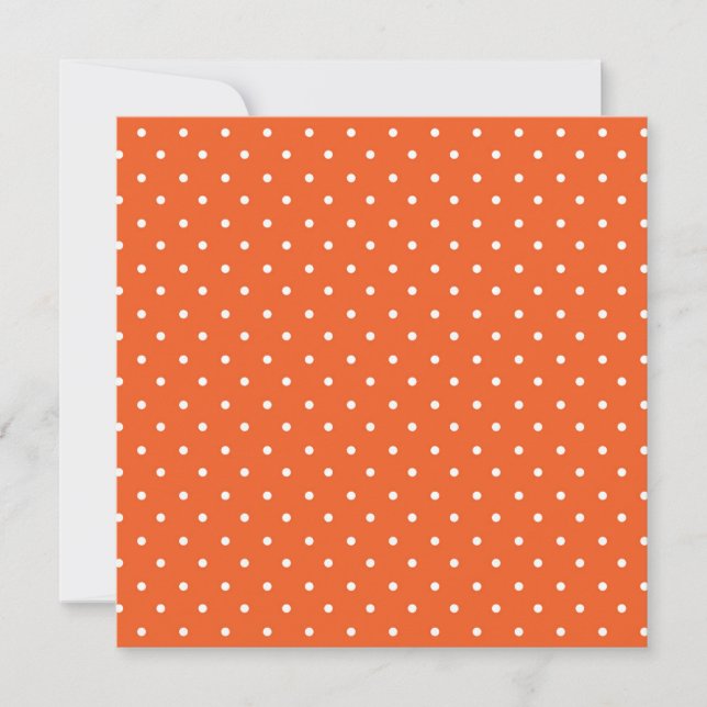 Seamless  bright orange background polka dot tack kort (Framsida)