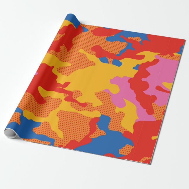 Seamless camouflage background pattern. Seamless c Presentpapper (Utrullad)