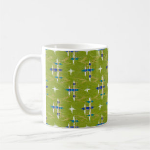 Seamless Chiyogami Japansk Ris Papper Motif Kaffemugg