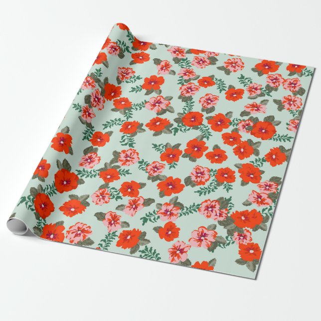 Seamless ditsy pattern in small cute wild flowers. presentpapper (Utrullad)