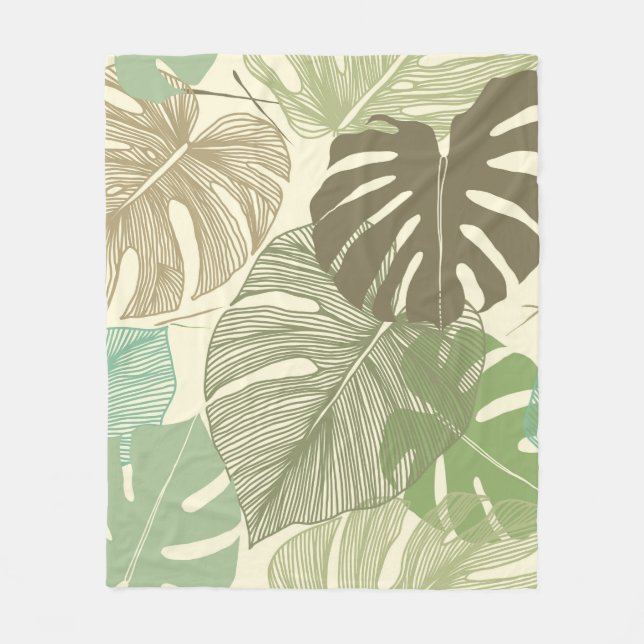 Seamless floral pattern from Tropical Monstera del Fleecefilt (Framsidan)