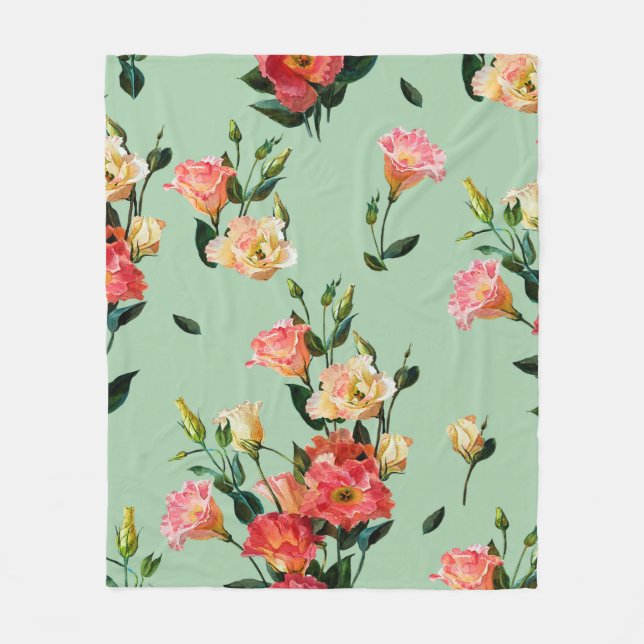 Seamless floral pattern in victorian style. Bouque Fleecefilt (Framsidan)