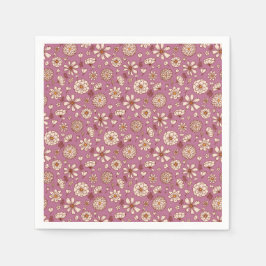 Seamless Floral pattern maroon Pappersservett
