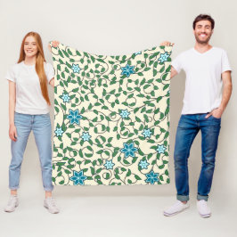 Seamless floral pattern on beige background fleecefilt