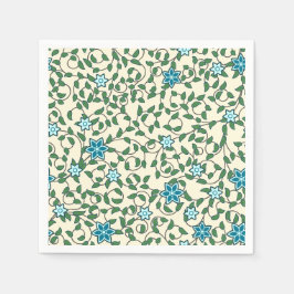 Seamless floral pattern on beige background pappersservett