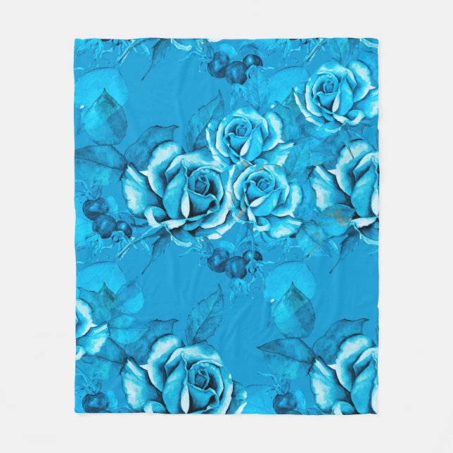 Seamless Floral Pattern. Watercolor elements. Mode Fleecefilt (Framsidan)