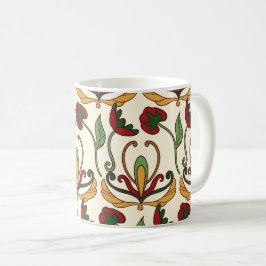 Seamless floral pattern with red and yellow  kaffemugg
