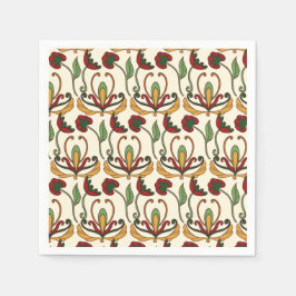 Seamless floral pattern with red and yellow  pappersservett