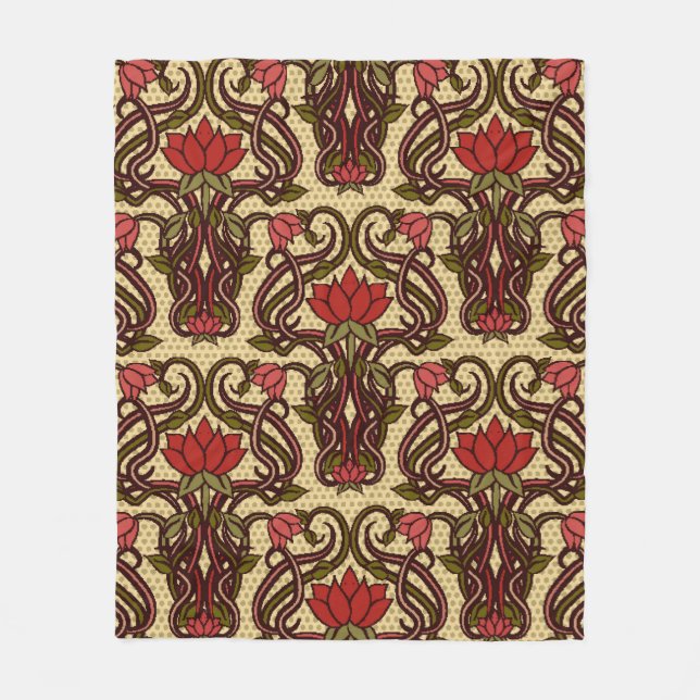 Seamless floral wallpaper in art nouveau style, Vi Fleecefilt (Framsidan)