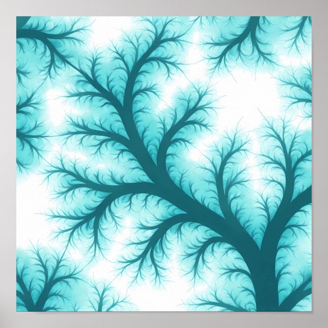 Seamless Fractal Filigree Fabric and Paper Pattern Poster (Framsidan)