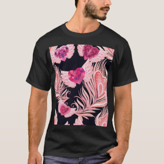 Seamless Gentle Watercolor Valentines Mönster T Shirt