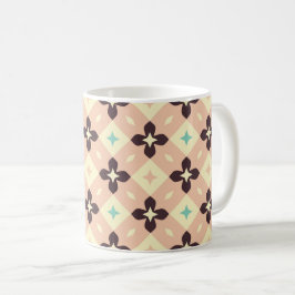 Seamless geometric floral  pattern kaffemugg
