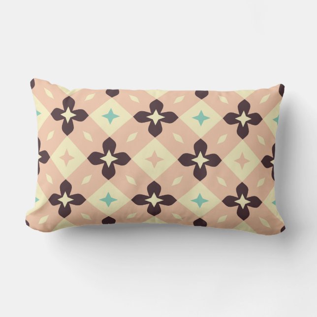 Seamless geometric floral  pattern lumbarkudde (Framsida)