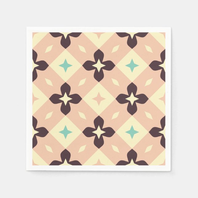 Seamless geometric floral  pattern pappersservett (Framsidan)