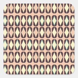 Seamless geometric pattern in dark brown leaf  fyrkantigt klistermärke