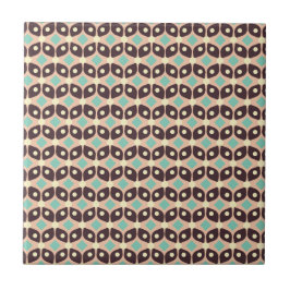 Seamless geometric pattern in dark brown leaf  kakelplatta