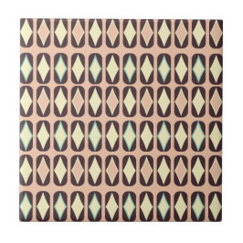 Seamless geometric pattern in dark brown leaf  kakelplatta