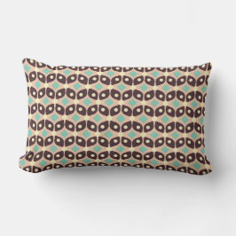 Seamless geometric pattern in dark brown leaf  lumbarkudde