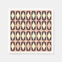 Seamless geometric pattern in dark brown leaf  pappersservett