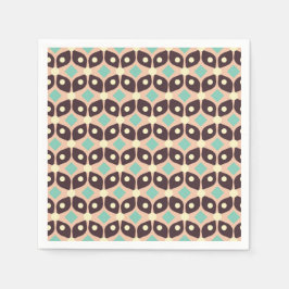 Seamless geometric pattern in dark brown leaf  pappersservett