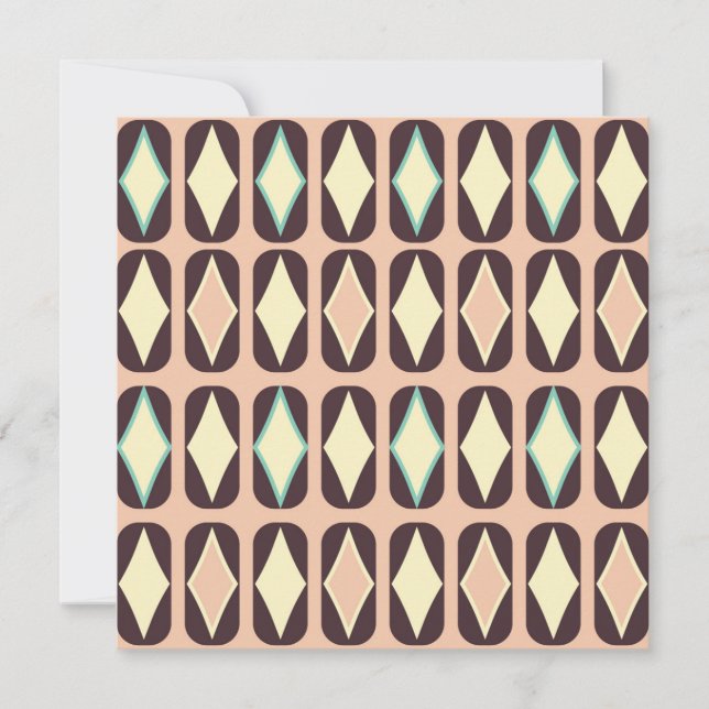 Seamless geometric pattern in dark brown leaf  tack kort (Framsida)