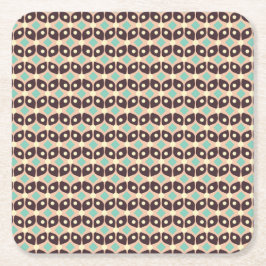 Seamless geometric pattern in dark brown leaf  underlägg papper kvadrat