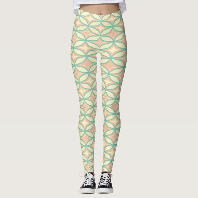  Seamless geometric pattern in diamond shapes  Leggings (Framsida)