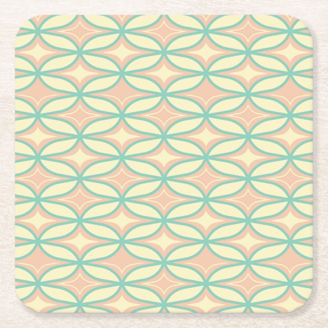 Seamless geometric pattern in diamond shapes  Underlägg Papper Kvadrat (Framsidan)