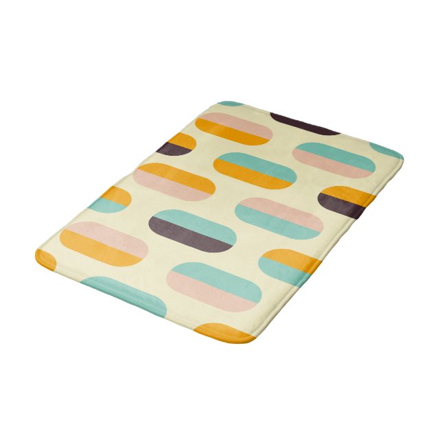 Seamless geometric pattern in retro vibes badrumsmatta (Vinklad)