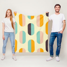 Seamless geometric pattern in retro vibes fleecefilt