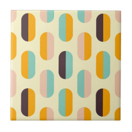 Seamless geometric pattern in retro vibes kakelplatta