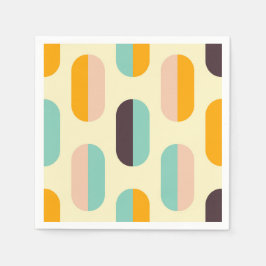 Seamless geometric pattern in retro vibes pappersservett