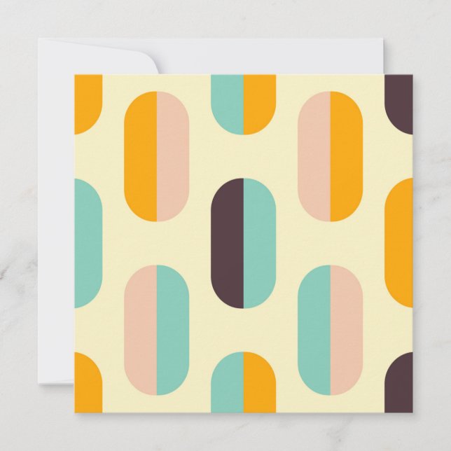 Seamless geometric pattern in retro vibes tack kort (Framsida)