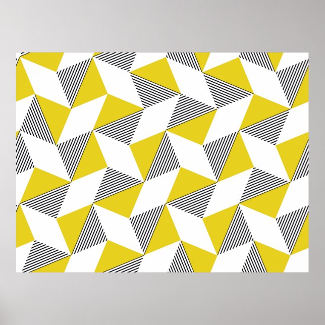 Seamless geometric pattern with triangles,  rhombu poster (Framsidan)