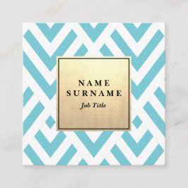 Seamless GeometricPattern GoldSquare visitkort