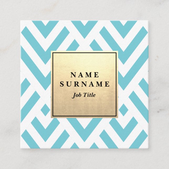 Seamless GeometricPattern GoldSquare visitkort (Framsida)